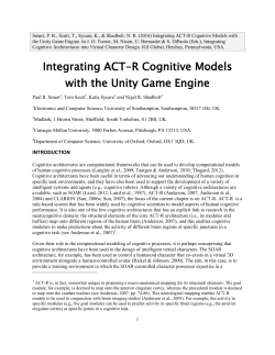 Integrating ACT-R Cognitive Models with the Unity