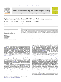 Optical trapping of microalgae at 735&ndash;1064 nm: Photodamage