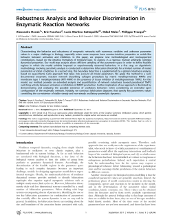 Robustness Analysis and Behavior Discrimination in Enzymatic