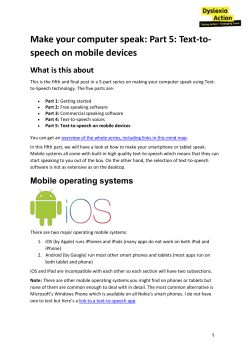 Make your computer speak: Part 5: Text-to-speech