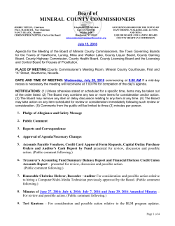 March 27, 2007 - Mineral County