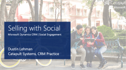Microsoft Dynamics Social Engagement - BDM