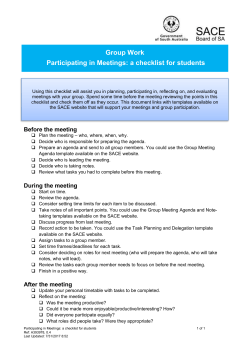Participating in meetings - checklist for students [DOC 303KB]
