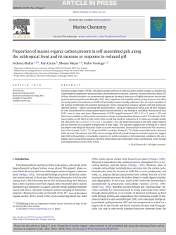 Proportion of marine organic carbon present in self
