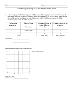 Linear Programming: To Find the Maximum Profit
