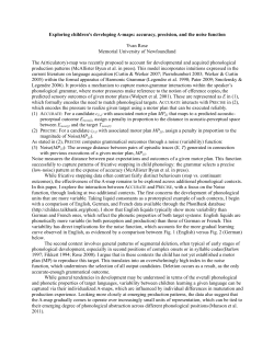 Exploring children`s developing A-maps