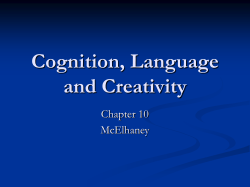 Cognition and Language
