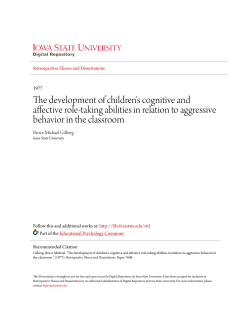 The development of children`s cognitive and affective role
