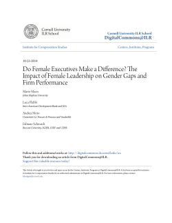 The Impact of Female Leadership on Gender Gaps and Firm