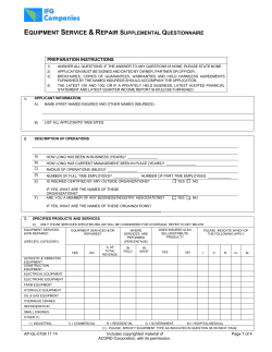 BIG SUBMIT UNIT PRODUCT LIABILITY SUPPLEMENTAL