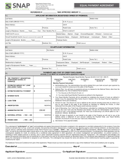 EQUAL PAYMENT AGREEMENT