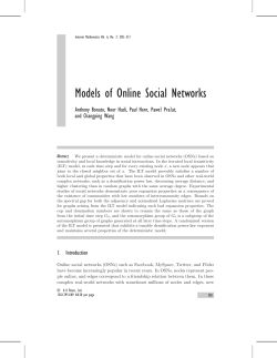Models of Online Social Networks