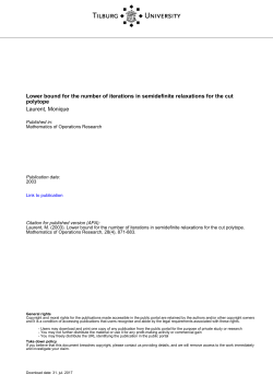 Tilburg University Lower bound for the number of