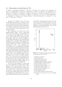 2.1 Observation of excited state in 41Si