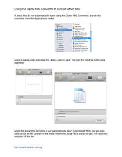 Converting .docx files with the Open XML Converter