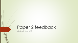 Paper 2 feedback