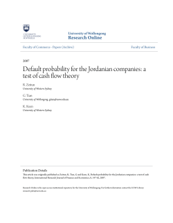 probability for the Jordanian companies: a test of cash flow theory
