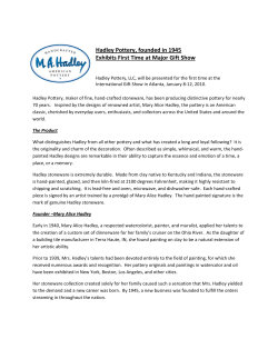 Hadley Pottery, founded in 1945 Exhibits First Time at Major Gift Show