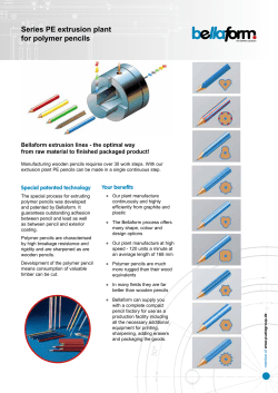 Series PE extrusion plant for polymer pencils