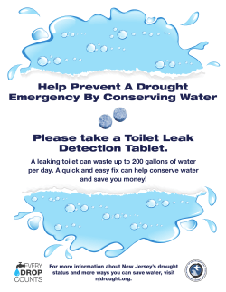 Help Prevent A Drought Emergency By Conserving Water Please