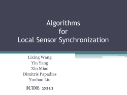 Algorithms for Local Sensor Synchronization
