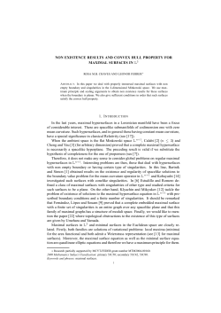 NON EXISTENCE RESULTS AND CONVEX HULL PROPERTY