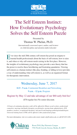How Evolutionary Psychology Solves the Self Esteem Puzzle