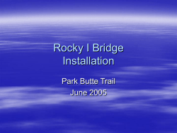 Rocky I Bridge Installation