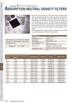 ABSORPTION NEUTRAL DENSITY FILTERS