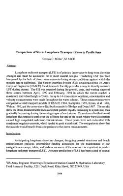 Comparison of Storm Longshore Transport Rates to
