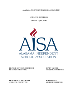 AISA Athletic Handbook - Alabama Independent School Association
