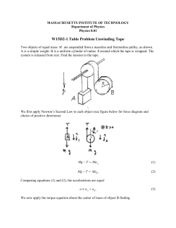 Problem 5 Two equal masses are suspended from a massless and