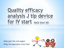 Jtip device Quality efficacy IV start