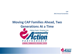 2G CAP 2015 presentation - National Community Action