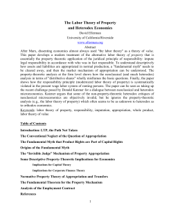 The Market Mechanism of Appropriation