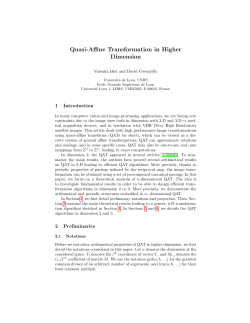 Quasi-Affine Transformation in Higher Dimension