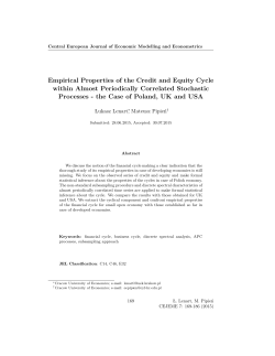 Empirical Properties of the Credit and Equity Cycle within Almost