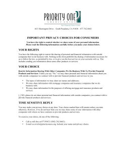 Consumer Privacy Choices