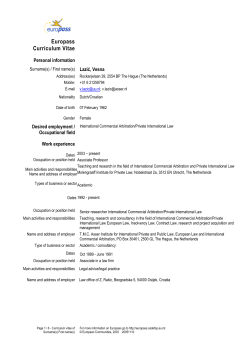 Europass Curriculum Vitae