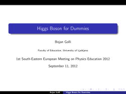 Higgs Boson for Dummies