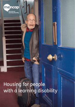 Housing for people with a learning disability