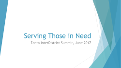 Serving Those in Need - Zonta North American Inter