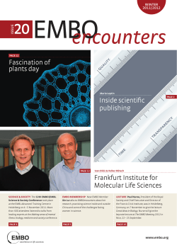 Frankfurt Institute for Molecular Life Sciences Fascination of plants