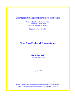 Gains from Trade and Fragmentation