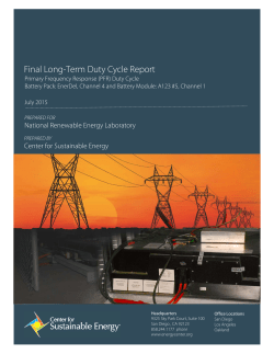 Final Long-Term Duty Cycle Report