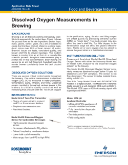 Dissolved Oxygen Measurements in Brewing