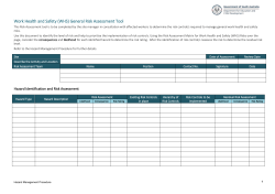 DECD Risk Assessment tool