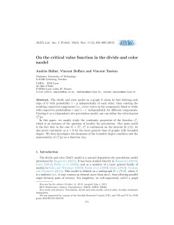 On the critical value function in the divide and color