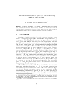 Characterizations of evenly convex sets and evenly - DIM