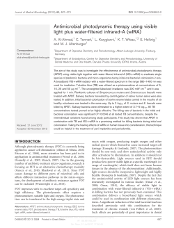 Antimicrobial photodynamic therapy using visible light plus water